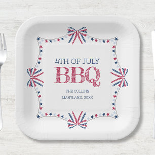Assiettes En Carton Barbecue patriotique 4 juillet BBQ Summer Party