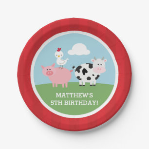 Assiettes En Carton Barnyard Birthday Bash/Party
