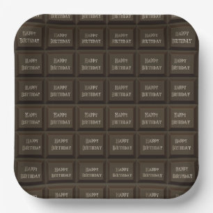 Assiettes En Carton Barre à bonbons au chocolat noir