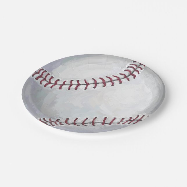 Assiettes En Carton Baseball (Angle)