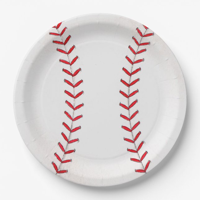 Assiettes En Carton Baseball (Devant)