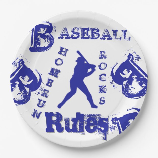 Assiettes En Carton Baseball (Devant)