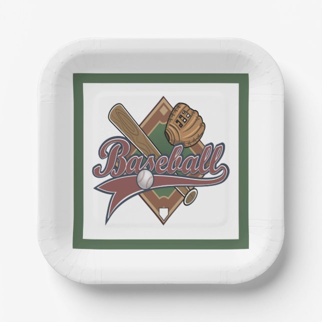 Assiettes En Carton Baseball  (Recto)