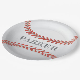 Assiettes En Carton Baseball personnalisé