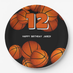 Assiettes En Carton basket-ball accent garçons filles sport