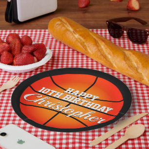 Assiettes En Carton Basket-ball Personnalisé Plaque de papier d'annive