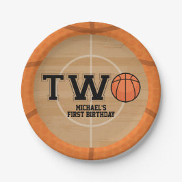 Assiettes En Carton Basketball 2e anniversaire