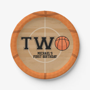 Assiettes En Carton Basketball 2e anniversaire