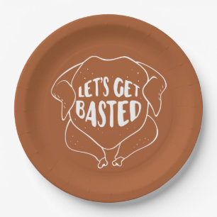 Assiettes En Carton Basons-nous sur des serviettes d'action amicale