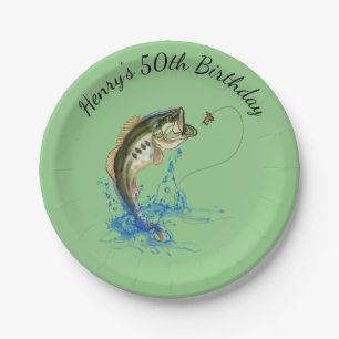 Assiettes En Carton Bass Fishing 50e anniversaire