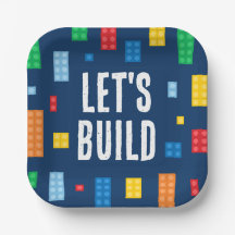 Bâtiment Blocks Boy Birthday