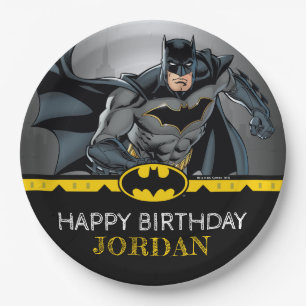 Assiettes En Carton Batman Chalkboard Joyeux anniversaire