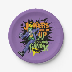 Assiettes En Carton Batman   Joker's Goblin' Up All of Gotham's Candy