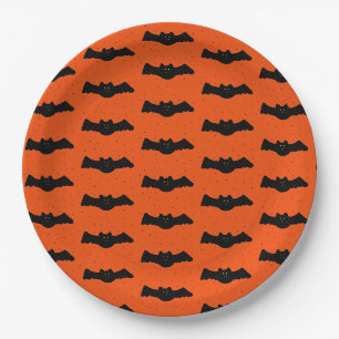 Assiettes En Carton Bats d'Halloween