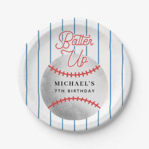 Assiettes En Carton Batter Up Boys Baseball Thème Anniversaire