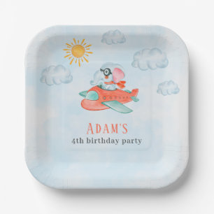 Assiettes En Carton Batterie à plaques éléphantes