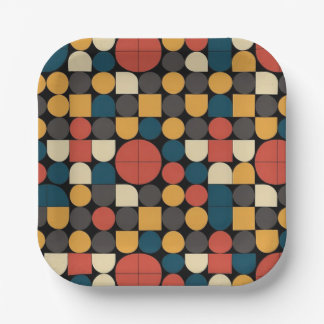 Assiettes En Carton Bauhaus Pure Geometry Harmony