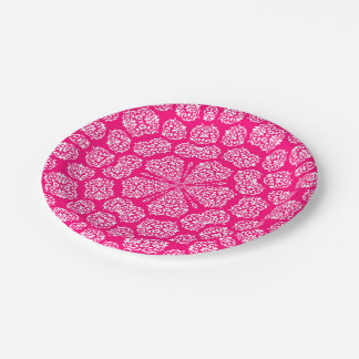 Assiettes En Carton Bazar de Boho, mélange et motif de rose de match