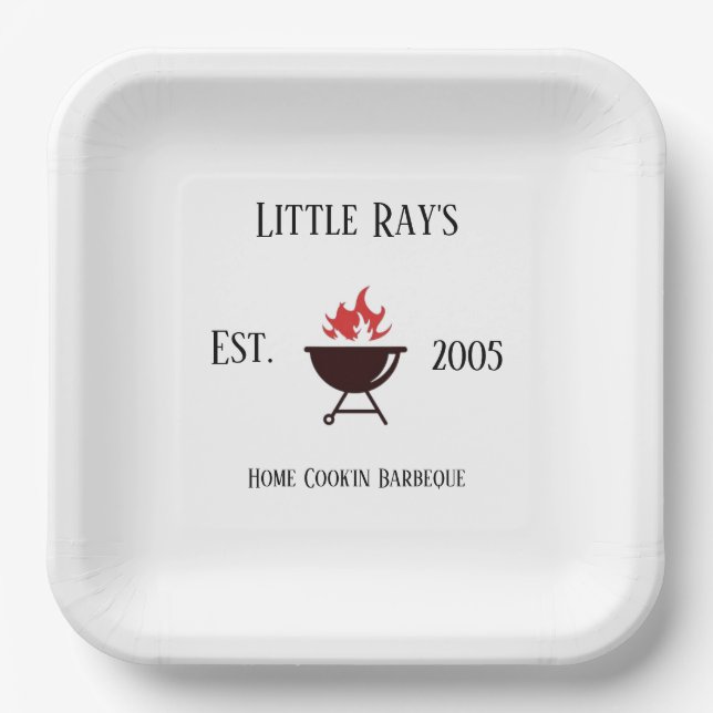 Assiettes En Carton Bbq Pit (Recto)