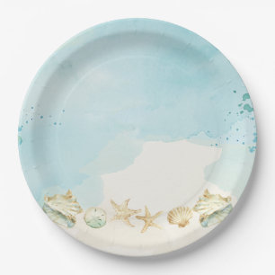 Assiettes En Carton Beach Ocean Destination Mariage Mariage Naissance