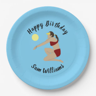Assiettes En Carton Beach Volleyball