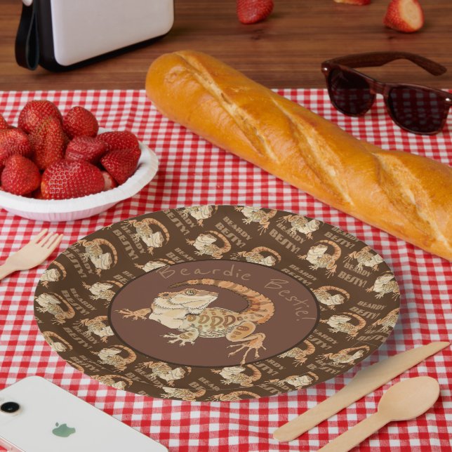 Assiettes En Carton Beardie Bestie !  (Pique-nique)