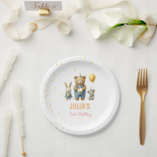 Assiettes En Carton Beary Anniversaire Spécial Bash