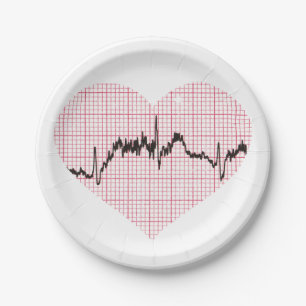Assiettes En Carton Beat du coeur VII