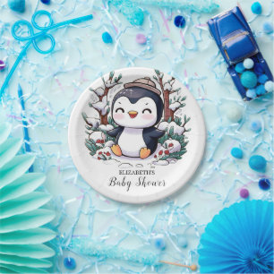 Assiettes En Carton Beau Baby shower de Pingouin