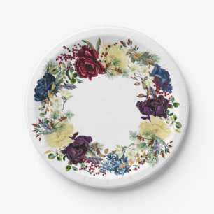 Assiettes En Carton Beau hiver Floral Flower Roses