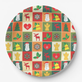 Assiettes En Carton Beau Noël Figures Plaque de fête