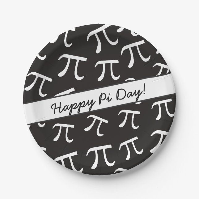 Assiettes En Carton Beaucoup de Pi - Math - Happy Pi Day Papier Plaque (Devant)