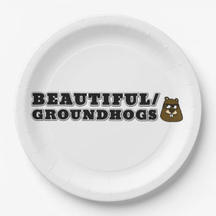 Assiettes En Carton Beaux/Groundhogs
