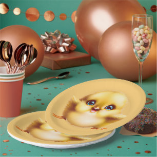 Assiettes En Carton Bébé adorable poussin