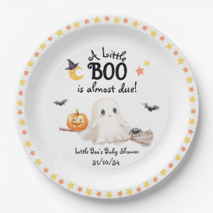 Assiettes En Carton Bébé Boo Cute Halloween Baby shower Plaque en papi