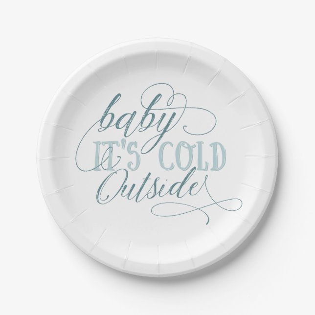 Assiettes En Carton Bébé c'est plat extérieur froid de citation de (Devant)
