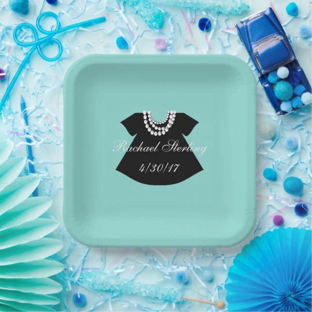 Assiettes En Carton BÉBÉ & CO Little Black Robe Douche Party (Fête)