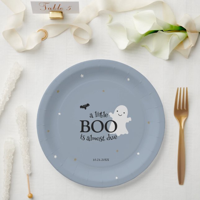 Assiettes En Carton Bébé d'Halloween Douche garçon (Mariage)