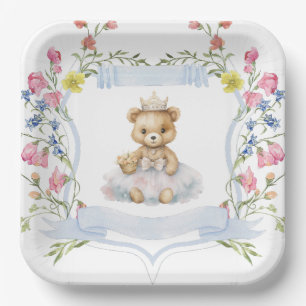 Assiettes En Carton Bébé élégante petite princesse ours shower royal