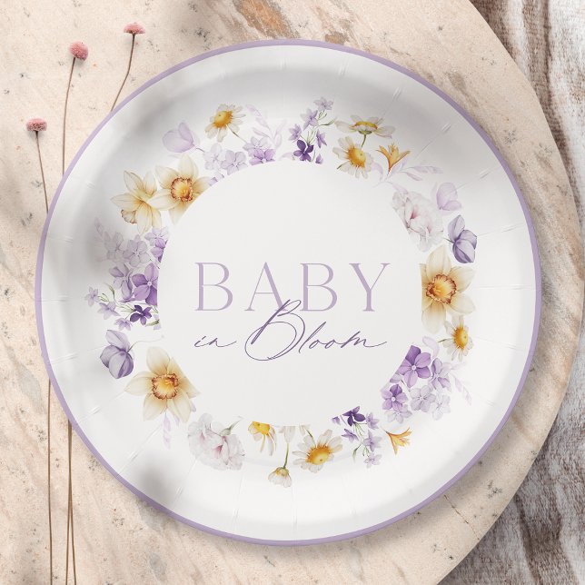 ASSIETTES EN CARTON BÉBÉ EN BLOG - BABY SHOWER (Créateur téléchargé)