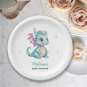 Assiettes En Carton Bébé mignon Dragon