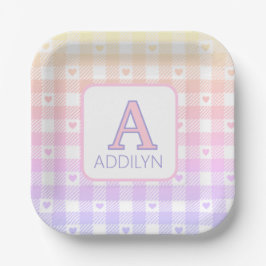 Assiettes En Carton Bébé mignonne fille douche