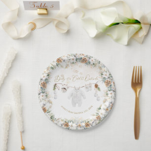 Assiettes En Carton Bébé Son Baby shower Froid À L'Extérieur De La Lig