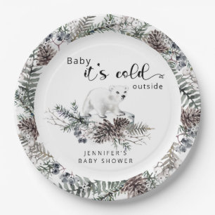 Assiettes En Carton Bébé son froid en dehors du baby shower