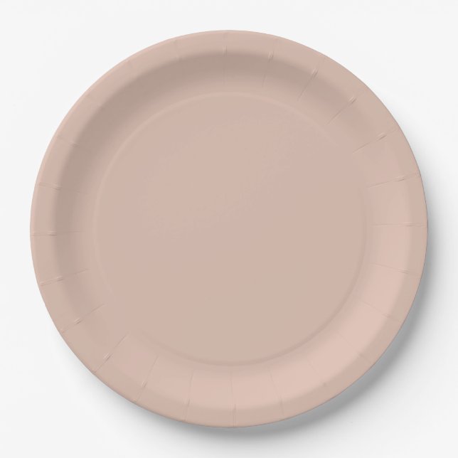Assiettes En Carton Beige uni (Devant)