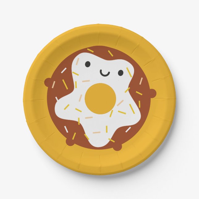 Assiettes En Carton Beignet de Kawaii (Devant)