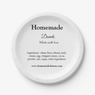 Assiettes En Carton beignets faits maison avec amour ajouter site de t