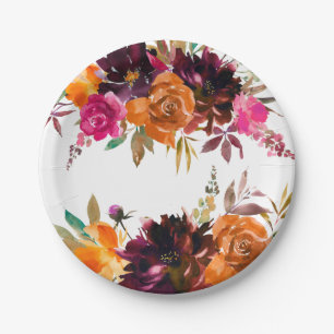 Assiettes En Carton Belle Chute Couleur Plaque en papier floral