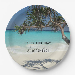 Assiettes En Carton Belle Plage Tropicale Ocean Paradise Anniversaire