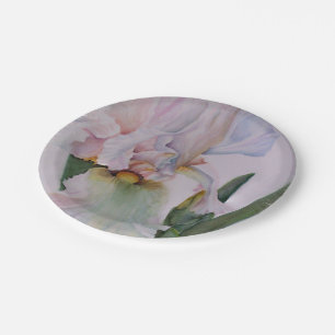 ASSIETTES EN CARTON BELLE PLAQUE EN PAPIER IRIS BLANC SIMPLE